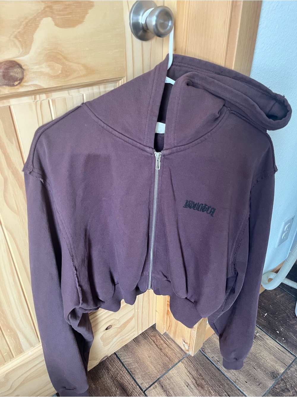 YoungLA Cropped Zip Hoodie